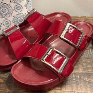 Madden Girl Red Slide Sandals
